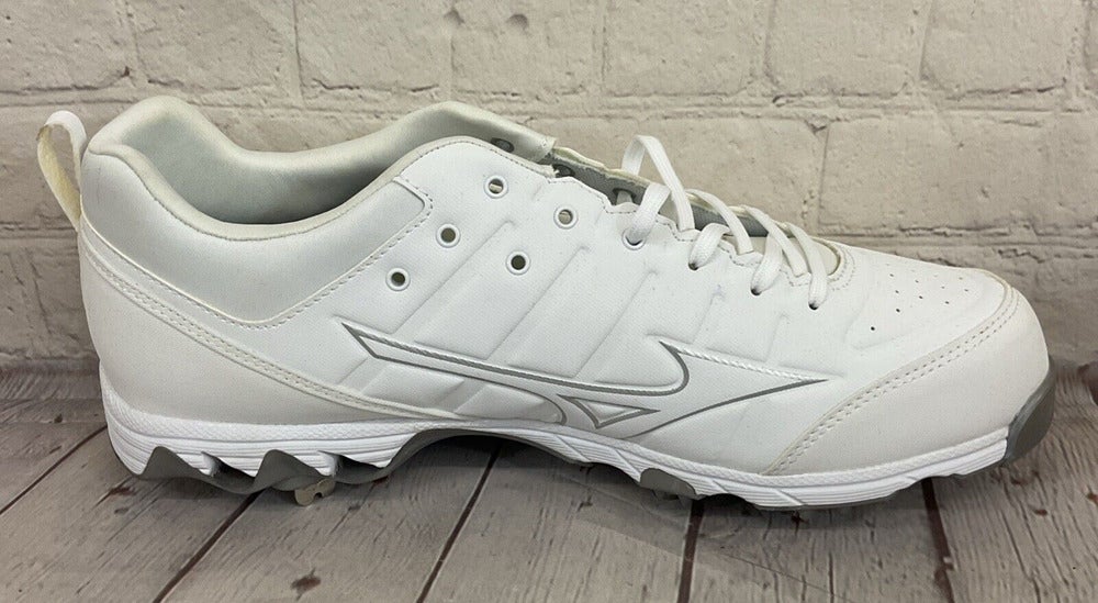 Mizuno 320630 9-Spike Ambition 2 Men's Metal Baseball Cleats White US 11.5