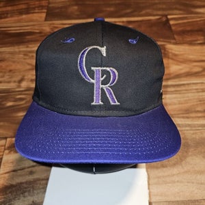 Vintage Colorado Rockies Hat MLB Baseball Twill Plain Logo Sports Hat Snapback