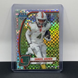 Samuel Brown Miami Hurricanes 2024 Bowman U Football 1st Bowman X-Fractor #159