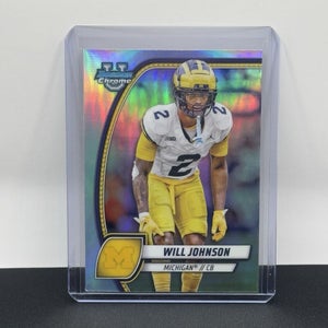 Will Johnson Michigan Wolverines 2024 Bowman U Football Refractor #183