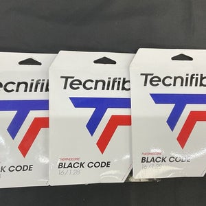 Tecnifibre Black Code 16 Gauge Tennis String 3 Pack