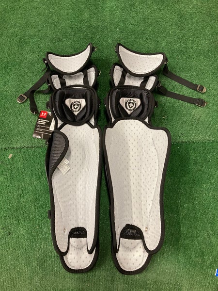 Black Adult Under Armour Converge II Pro Series Catcher's Leg Guards ...