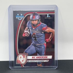 Nic Anderson Oklahoma Sooners 2024 Bowman U Football 1st Bowman Base #136