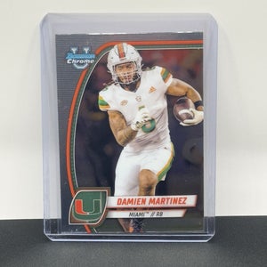 Damien Martinez Miami Hurricanes 2024 Bowman U Football  Base #49