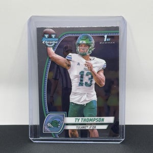 Ty Thompson Tulane Green Wave 2024 Bowman U Football 1st Bowman Base #179