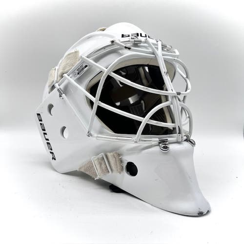 Bauer 960 - Used Pro Stock Goalie Mask (White) - Size Medium