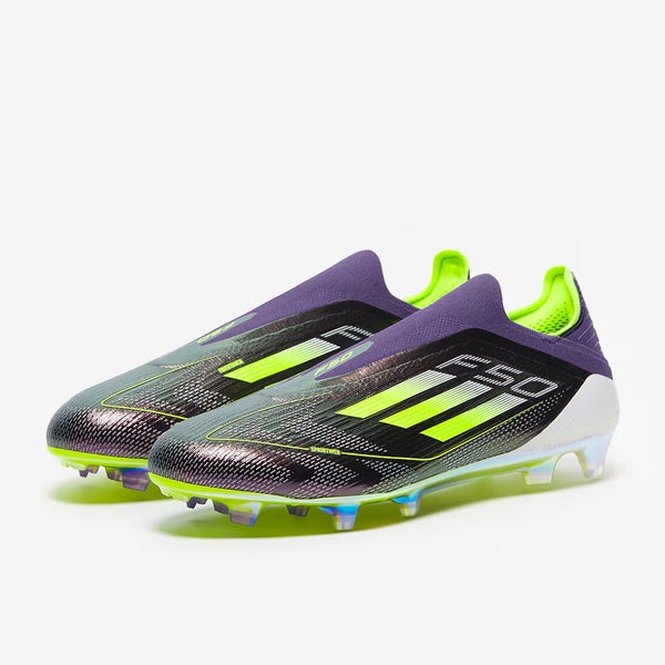 Adidas F50 Elite Fast Reborn IE9116 Men Purple Laceless FG Football Boots LR3579