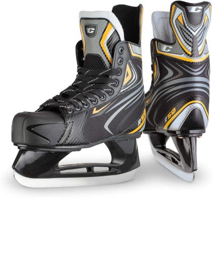 Erik Sports Mens Canadian R50 Ice Hockey Skates, Adult, Black, 6 M US