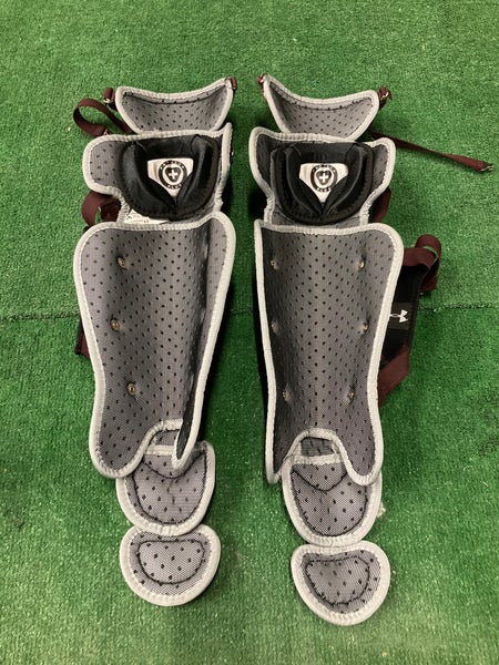Red Adult Under Armour Catcher's Leg Guards (New) | SidelineSwap | Buy ...