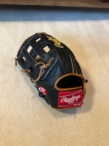 2024 Outfield Left Hand Throw Rawlings Heart of the Hide Baseball Glove 12.75" (Used)