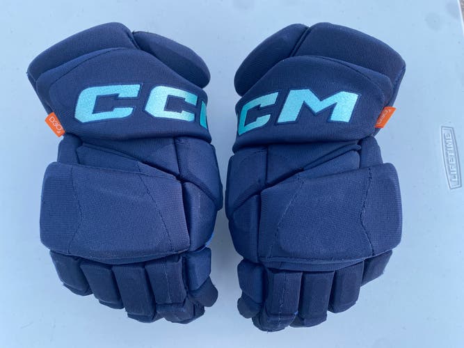 CCM JetSpeed FT1 Pro Stock Hockey Gloves 14" Blue KRAKEN 69736
