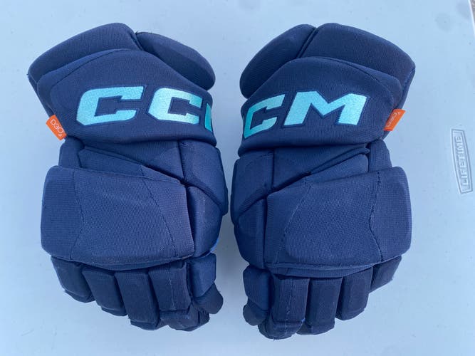 CCM JetSpeed FT1 Pro Stock Hockey Gloves 13" Blue KRAKEN 69736