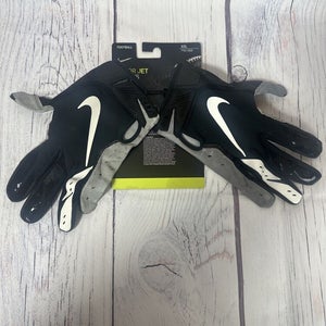 Nike Vapor Jet Black Football Gloves Adult Black/Gray White Sz XXL PGF910-017