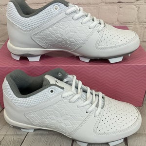 RIP-IT RIPDICY-WW-040 Girl's Diamond Softball Cleats White Grey US 4Y