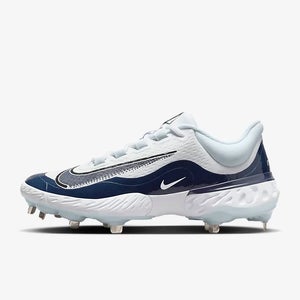 Nike Alpha Huarache Elite 4 White Navy Baseball Cleats DR6851-101 Men’s Sz 8.5  New