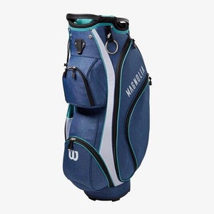 New Wilson Magnolia Ladies Golf Cart Bag 14-Way 6-Pockets Navy Blue Aqua White