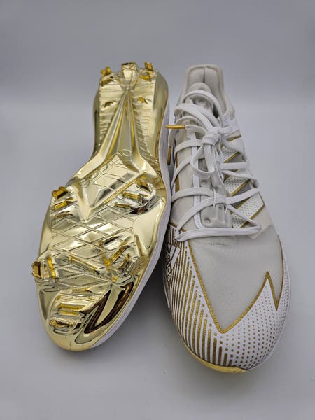 adidas Adizero Afterburner 7 Gold White Baseball Cleats  display picture 1