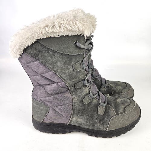 Columbia Womens Ice Maiden II Waterproof Insulated Winter Boots Size: 9.5 Gray