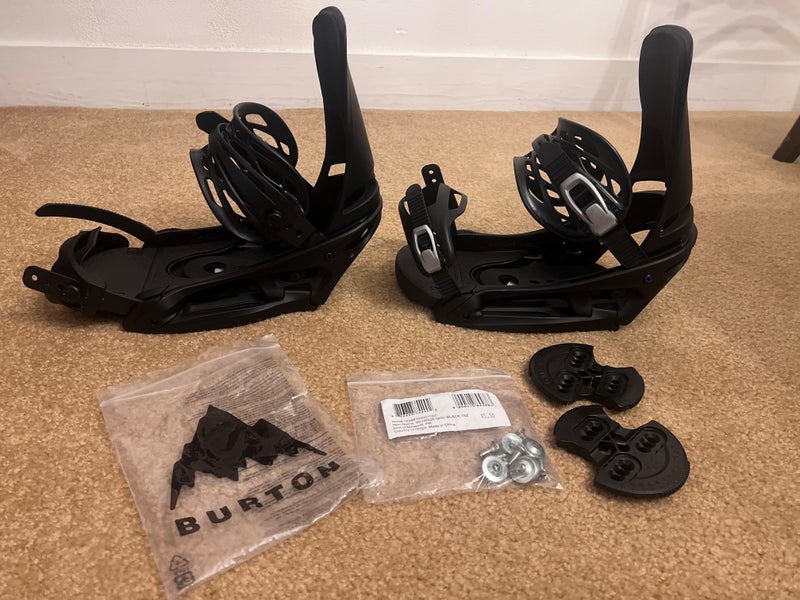 Large Black Burton Cartel Snowboard Bindings (New) with hardware