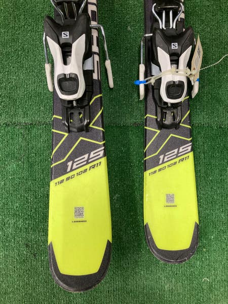 Salomon Shortmax 125 cm All Mountain Skis With Bindings Max Din 10