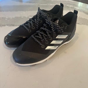 Black Men's Size M 10.5 (W 11.5) Adult Adidas Low Top Metal Power alley (New)