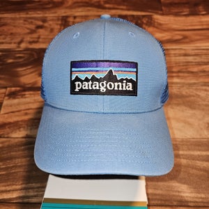 Patagonia Mountain Embroidered Promo Cap Blue Y2k Snapback Hat