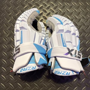 STX Surgeon RZR2  LIGHT Blue Large Lacrosse Gloves | Brand New!