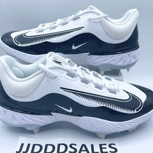 Nike Alpha Huarache Elite 4 Low Metal Baseball White Black FD2745-101 Men’s 11.5  New