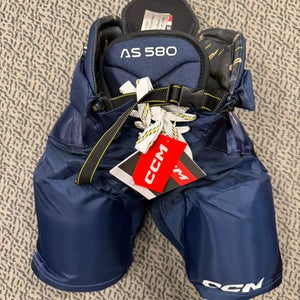 CCM Navy Tacks AS-580 Junior Medium Pants