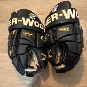 Good Condition Vintage Sher-Wood 5030 Tradition Hockey Gloves