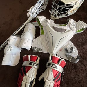 Lacrosse equipment full set. Meets NOCSAE adult large / xl