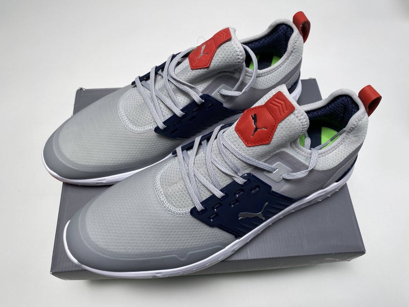 Puma Ignite Articulate Golf Shoes Gray Red Navy Men's SZ 14 (376078 04)