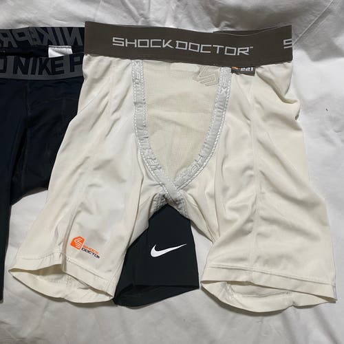 Bundle of 2 Pairs of Compression Shorts ~ Shock Doctor and Nike Pro