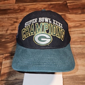 Vintage Green Bay Packers NFL Sports Super Bowl XXXI Champions Hat Cap Snapback