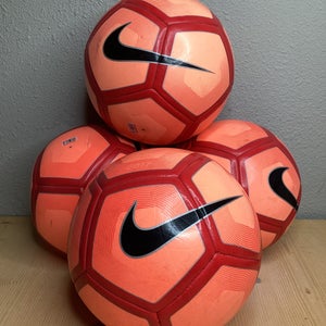 4 Pack Pink Used Nike Soccer Balls Size 3