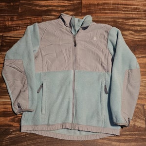 The North Face Denali Girls Ladies Aqua Full Zip Polartec Fleece TNF Size Large