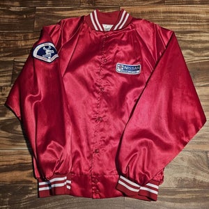 Vintage Rare Nissan Forklifts Swingster Satin Jacket Coat Made In USA Size XL