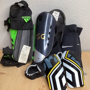 Bundle Unisex Shin Guards (Used) 4 Sets of Different Sized Shin Guards