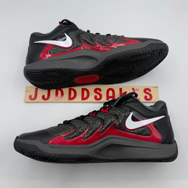 Nike KD 17 “Late Night” Basketball Shoes Black Red Grey  display picture 2