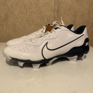 Nike Alpha Huarache 4 Keystone White Navy Cleats DJ6524-103, Men's 11 (No Box)