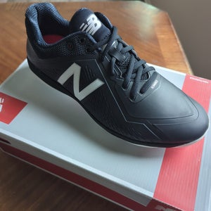 Black Men's Size M 12.5 (W 13.5) Adult New Balance Low Top Metal (New)