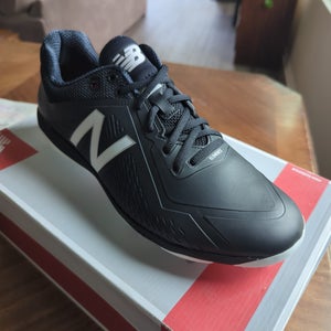 Black Men's Size M 10.0 (W 11.0) Adult New Balance Low Top Metal (New)