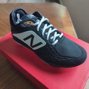 Black Men's Size M 12.5 (W 13.5) Adult New Balance Low Top Metal (New)
