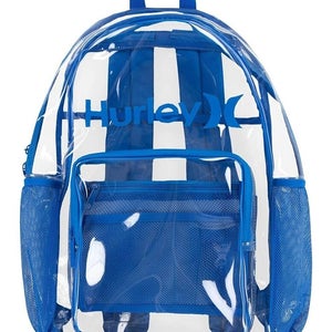 Hurley 9A7369-BIP Backpack Unisex Blue Transparent Adjustable Straps Bag LW564