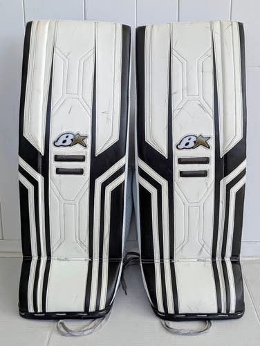 29+1" Brian's Optik X3 Goalie Leg Pads | Junior (Used) White/Black