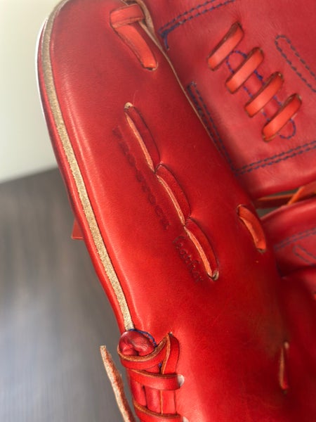 Custom Japanese Wilson staff 12.25” baseball pitcher glove red