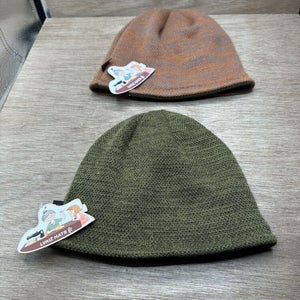 Lvaiz Mens Winter Beanie Hat Warm Fleece Lined Skull Cap Reversible Lot Of 2 NWT