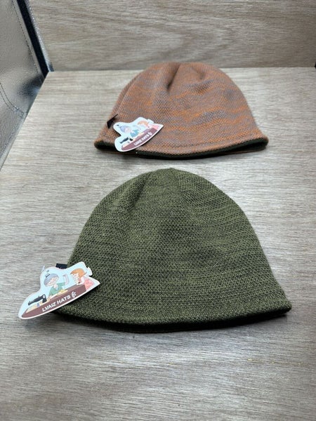 Lvaiz Mens Winter Beanie Hat Warm Fleece Lined Skull Cap Reversible Lot Of 2 NWT