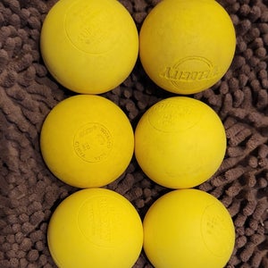 6 Pack Lacrosse Balls (Yellow)