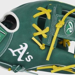 New Rawlings Heart Of The Hide Oakland A's Rawpro204-2oak Fielders Glove Right Hand Throw 11.5"